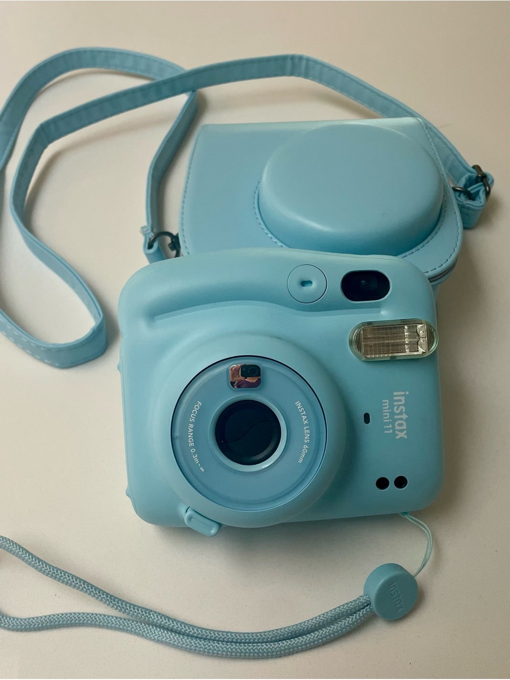 Fujifilm Instax Mini 11 Instant Camera in Light Blue with Matching Case